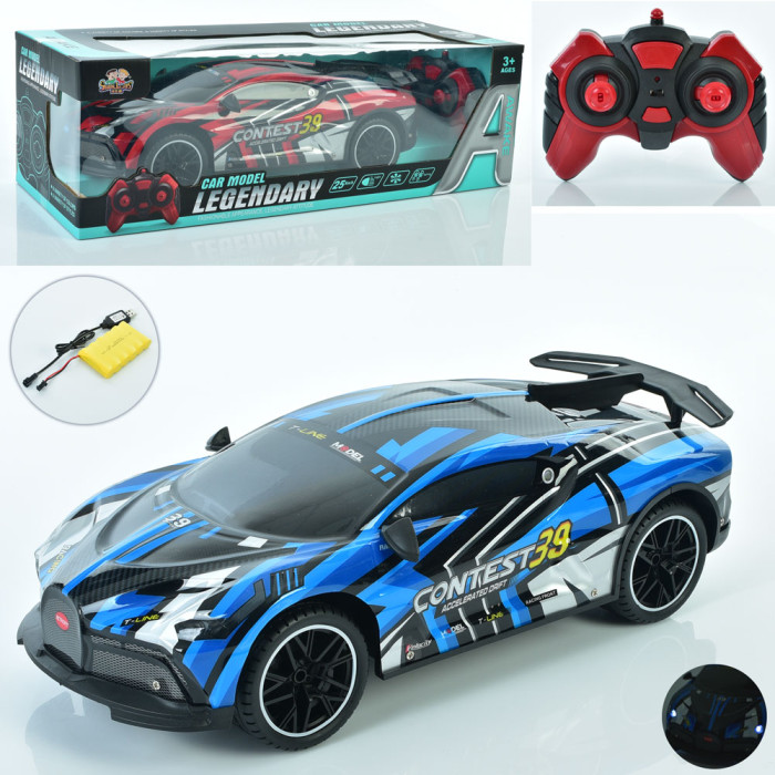 Р/К машина , акум,40см,світло, корпус не б'ється, гумові колеса, USBзарядне, 2 кольори, в кор-ці, 51,5-16,5-20,5см /8/