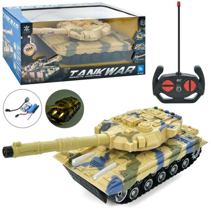 Р/К Танк 31см, акум, USB зарядка, світло, 2 кольори, в кор-ці, 33-15-13см /18/