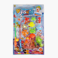 Риболовля 2 вудки, рибки 2-х видів, на листі  /40-2/