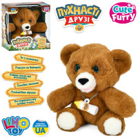 Тварина ведмедик, 24см, музика-звук(укр), пісні, віршик, сенсорний, спить, реагує пляшечку, плюш, на бат-ці, в кор-ці, 22-22,5-13,5см /16/