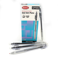 Ручка гелева автоматич Beifa 0,5мм, швидко висихає чорна, карт. уп. ціна за 12 шт. //