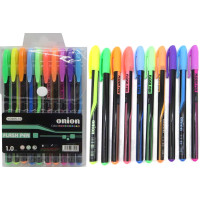 Набір гелевих ручок 10шт неон ,уп.PVC (12*24)