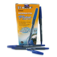 Ручка кулькова BEIFA  синя бархат new 50шт в упак. //