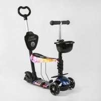 Самокат 5в1 Best Scooter, АБСТРАКЦІЯ, PU колеса, ПІДСВІТКА КОЛІС, в кор. /1/