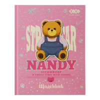 Щоденник шкільний BEAR TOY, A5+, 40 арк., інтегральна обкл., мат. ламінація +виб. УФ-лак, тисн.фольгою, KIDS Line