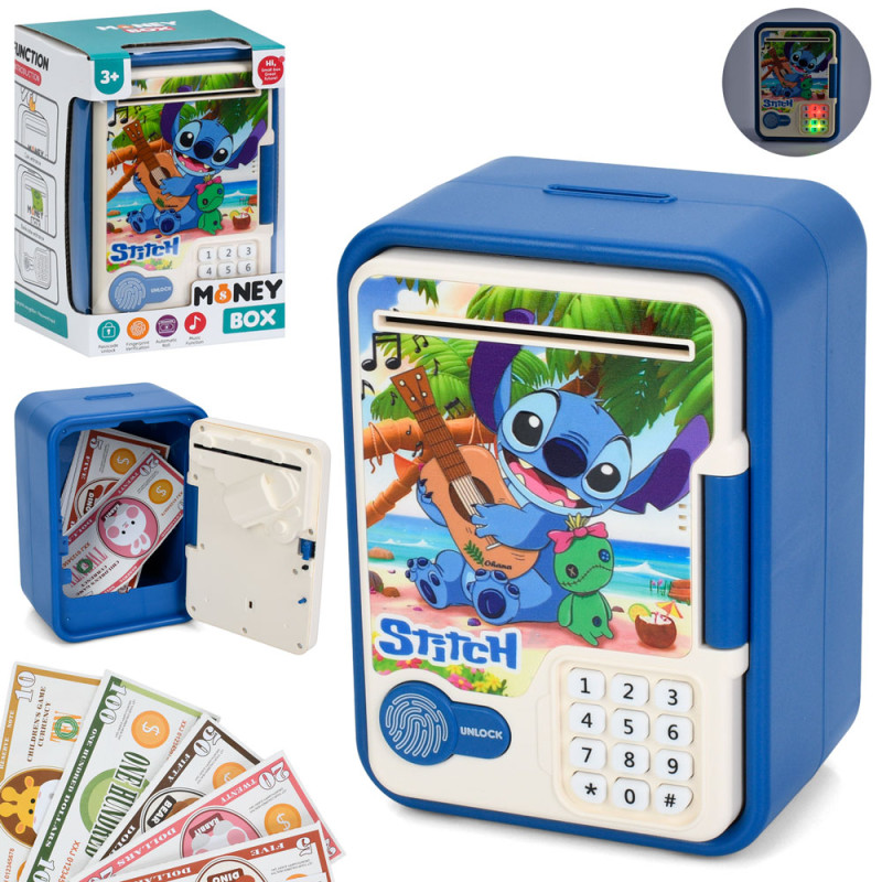 Скарбничка LS, сейф з кодом, 12,5-10,5-в17см, музика, звук(англ), світло, затягує купюри, гроші, на бат-ці, в кор-ці, 13-18,5-11см /12/