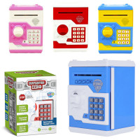 Скарбничка сейф, 18см,затягує купюри, мікс видів, звук, світло, бат, кор, 13,5-19-14см /36/