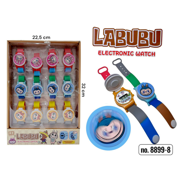 Дитячий годинник LABUBU 8899-8 /10/120/12шт в кор.