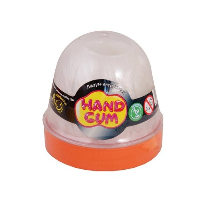 Лизун-антистрес ТМ Mr.Boo Hand gum Біле срібло 120 г. ТМ 
