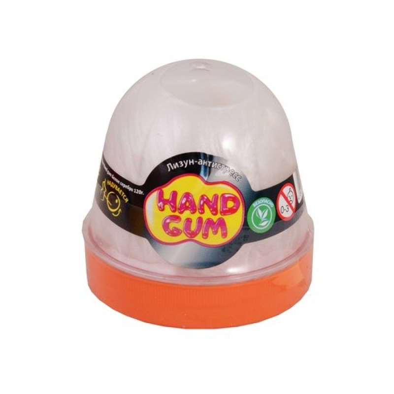 Лизун-антистрес ТМ Mr.Boo Hand gum Біле срібло 120 г. ТМ 