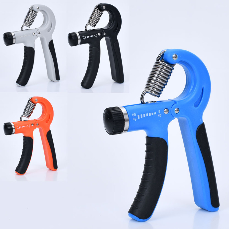 Еспандер кистьовий, з регульованим навантаженням 5-60кг, мікс кольори, в п/е, 11-15-2,5см /60/