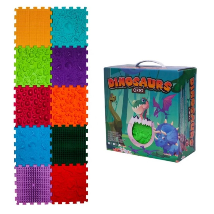Масажний килимок Ортек Динозаври Пазли 10 елементів
