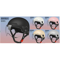 Шолом знімний візор, регульовані застібки, світловідбивні наліпки, 21*25*14 см, МІКС ВИДІВ, в п-е /36/