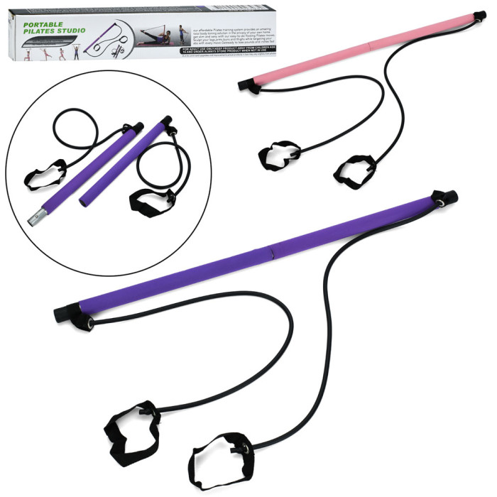 Еспандер для пілатесу, pilates stick / resistance bar, 2 кольори, в кор-ці, 50-9-6см /24/