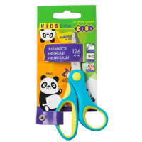 Ножиці дитячі 126мм, пластикові ручки з гумов. вставками, синій
