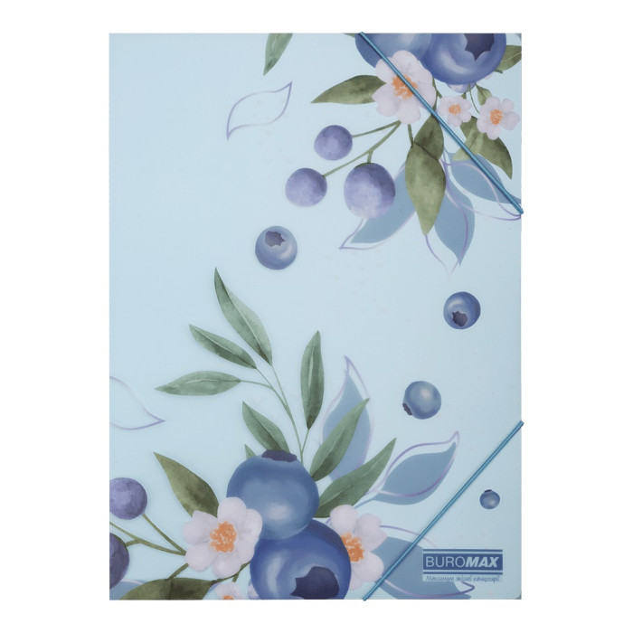 Папка на гумках ARABESKI, А4, матовий напівпрозорий пластик, морська хвиля, ціна за 2 шт. //