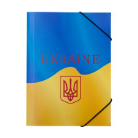 Папка на гумці В5, UKRAINE, жовтий //