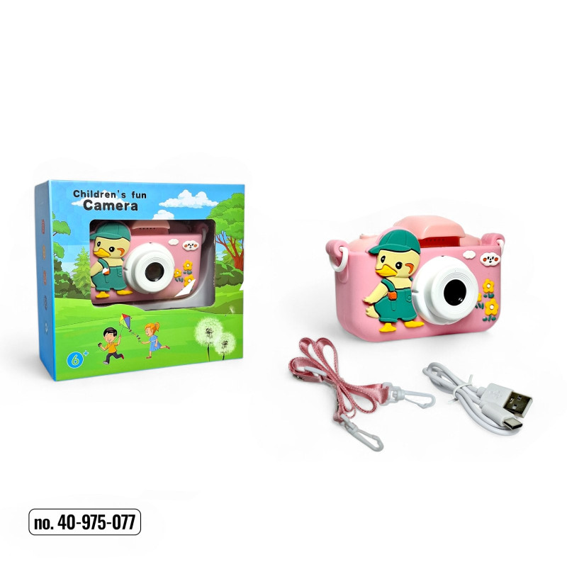 Фотоапарат дитячий в кейсі рожевий