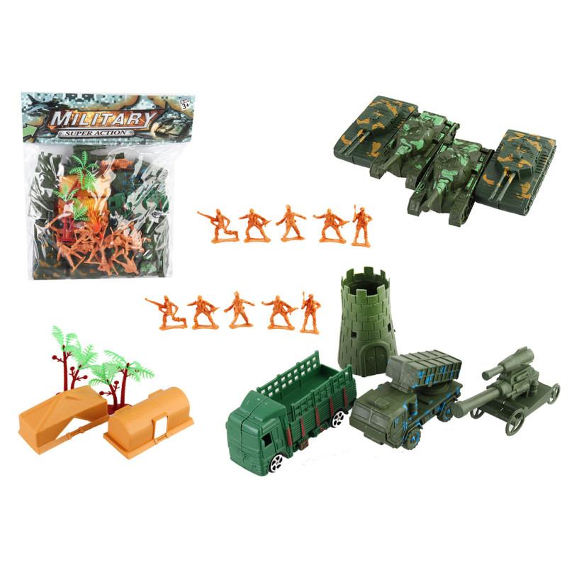 Солдати у наборах, фігурки, техніка, 2види, у п/е 25*30*5см /72/