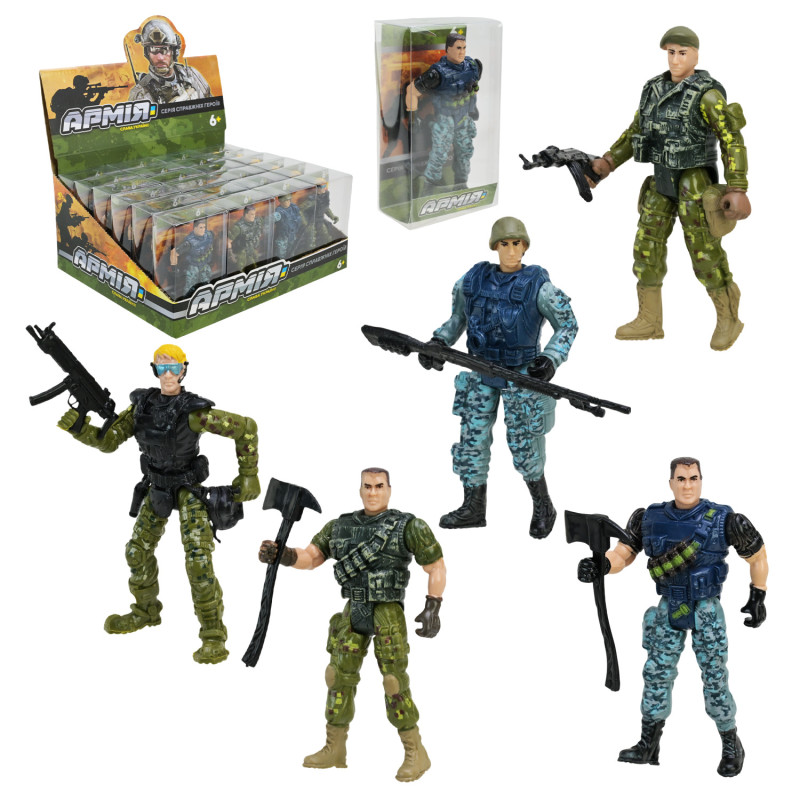 Військовий набір ЗСУ, 5 видів, кор. 6*3,3*10,5 см /12/288/24шт в кор.25*20*11,5см,