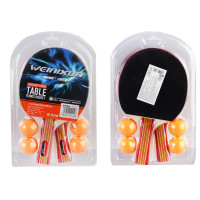 Набір ракеток для пінг понгу 2 ракетки, 4 м'ячики, в слюді /50/ Набір ракеток для пінг понгу 2 ракетки, 4 м'ячики, в слюді /50/