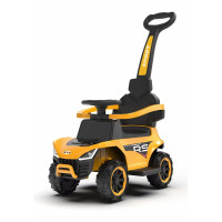 Машина M 5764EBLR-6 (1шт) 2-в-1(каталка-толокар),1акум6V4AH, 1мотор25W, муз.,світло, колесаEVA, шкір.сидіння, жовтий