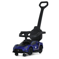 Каталка-толокар M 5106-4 (1шт) 2в1(батьківська ручка), музика, підставка для ніг, захист від падіння, синій