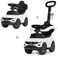 Каталка-толокар 651-1 (1шт) 2 в 1 (батьків. ручка), підставка для ніг, муз., бат., білий.