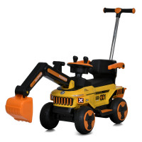 Трактор M 5783BLR-6 (1шт) р/к2,4G, 3в1(каталка-толокар, батьк.ручка) 2акум6V4.5AH, 2мотори35W,шкіра,музика, світло, MP3,USB,bluetooth, жовтий