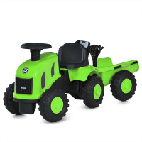Каталка-толокар M 6154-5 (1шт) трактор з причепом, зелений