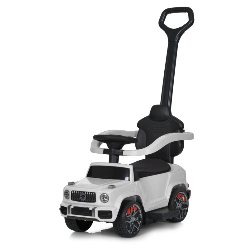 Каталка-толокар M 5795AL-1 (1шт) бат.ручка, муз, світло, шкіра, MP3, USB, bluetooth, білий