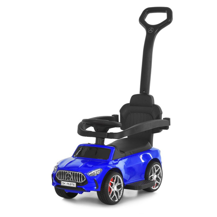 Каталка-толокар M 6255EL-4 (1шт) бат.ручка, муз, світло, шкіра, підсклянник, MP3, BLUETOOTH, синій