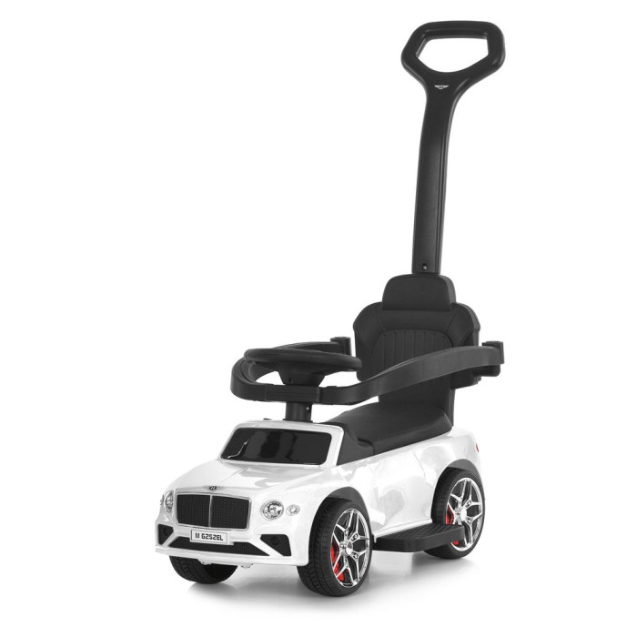 Каталка-толокар M 6252EL-1 (1шт) бат.ручка, муз, світло, шкіра, підсклянник, MP3, BLUETOOTH, білий