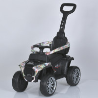 Квадроцикл M 5732EBLR-1 (1шт) 2-в-1(каталка-толокар),2,4G(р/у), 1*25W, 1*6V4AH, батьк.ручка, музика, USB, bluetooth, шкіра, EVA, світло, білий