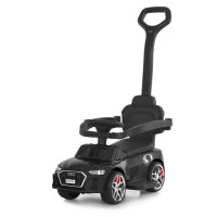 Каталка-толокар M 6254EL-2 (1шт) бат.ручка, муз, світло, шкіра, підсклянник, MP3, BLUETOOTH, чорний