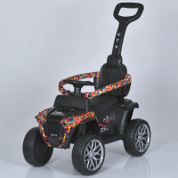 Квадроцикл M 5732EBLR-2 (1шт) 2-в-1(каталка-толокар),2,4G(р/у), 1*25W, 1*6V4AH, батьк.ручка, музика, USB, bluetooth, шкіра, EVA, світло, чорний