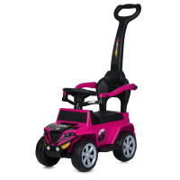 Каталка-толокар M 5805EL-8 (1шт)  2-в-1(с бітьк.ручкой), музика, EVA, рожевий