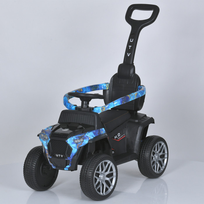 Квадроцикл M 5732EBLR-4 (1шт) 2-в-1(каталка-толокар),2,4G(р/у), 1*25W, 1*6V4AH, батьк.ручка, музика, USB, bluetooth, шкіра, EVA, світло, синій