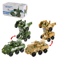 Трансформер 2 кольори, трансформується у танк, кор. 14,5*7*7,3см /240-2/