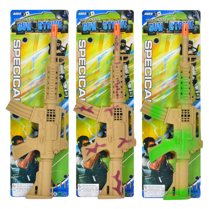 Автомат 39,5см, тріскачка, 3 види, на листі, 44-14-4см /96/