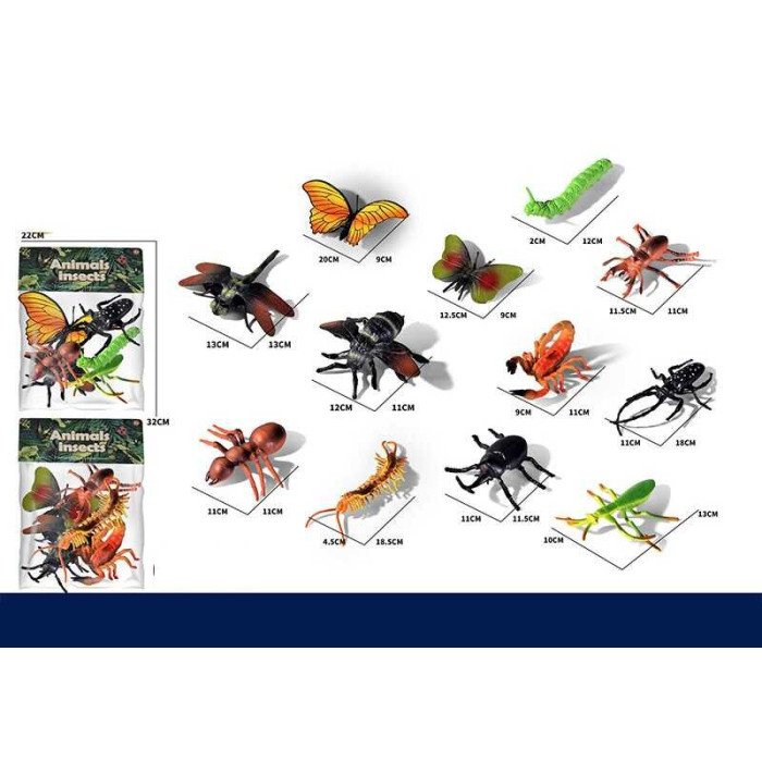 Набір комах 2 види, 6 штук в п/е  /144-2/