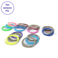 PCL-філамент (запаска) пластик для 3D ручки, набір 3 шт (по 3м.), мікс кольорів, у п/е ,12-12-2см /50/ PCL-філамент (запаска) пластик для 3D ручки, набір 3 шт (по 3м.), мікс кольорів, у п/е ,12-12-2см /50/