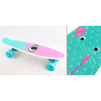 УЦЕНКА 30% Скейт Пенні борд Best Board, 6 видів, МІКС ВИДІВ колеса PU, світло, d = 4.5 см, дошка = 55 см /8/