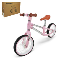 Велобіг сталевий, колеса 12 дюймів PU,рожевий у кор. 63*16*43 см /1/