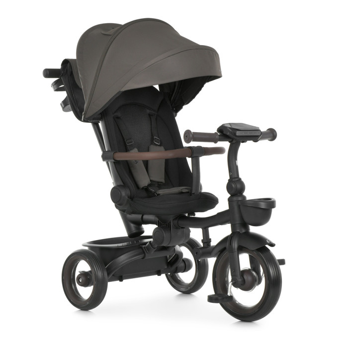 Велосипед MT 1038-1 Chocolate Fondant (1шт) 3 колеса EVA, поворотн, складний, батьківська ручка, багажник,корзина,шоколадний