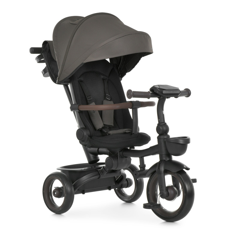 Велосипед MT 1038-1 Chocolate Fondant (1шт) 3 колеса EVA, поворотн, складний, батьківська ручка, багажник,корзина,шоколадний