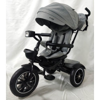 Велосипед ME 1193 MODENA Gray (1шт) 3 кол.гума а.п.(12/10) поворот сид.,швидкоз'ємні кол.гальма,склад.кермо,світло,підшип.,сумка,сірий