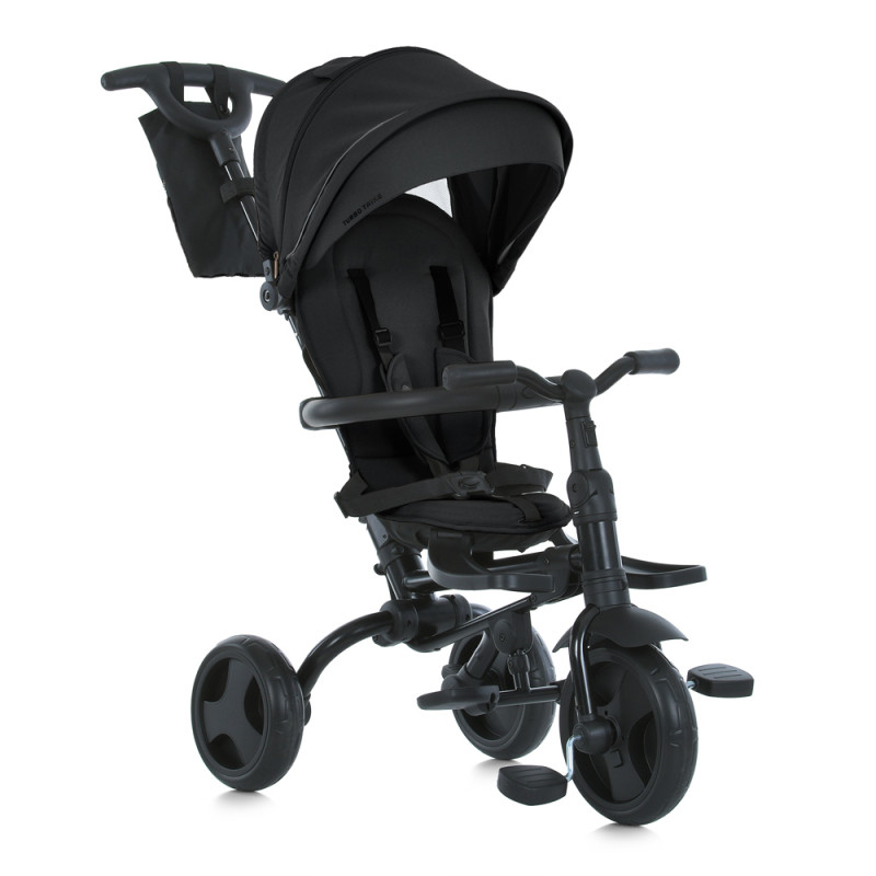 Велосипед MT 1055 Black (1шт) 3 кол.EVA (10/8) склад, поворот сид.,.гальма,склад.кермо,підшип.,сумка мал/вел,чорний