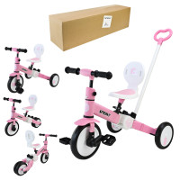 Велосипед триколисний колеса PU Рожевий /1/