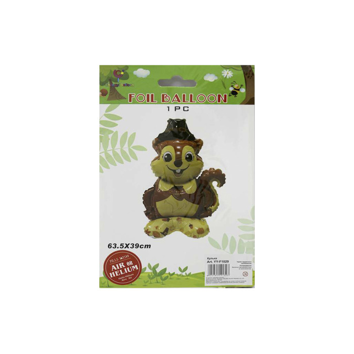 Кулька фольгована 3D, фігурна  Білочка 63,5*39см